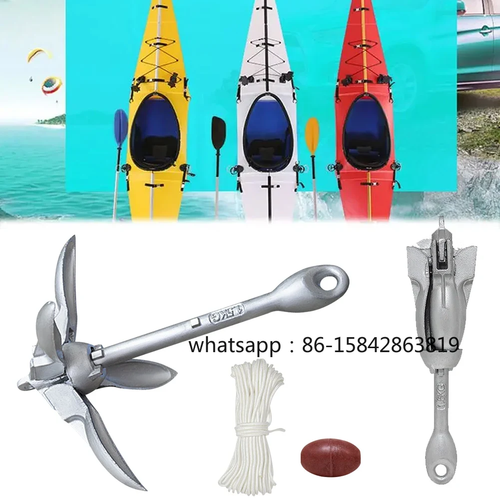 Fishing Kayak Anchor - 0.7KG 1.5KG Składana kotwica ząbkowana ze
