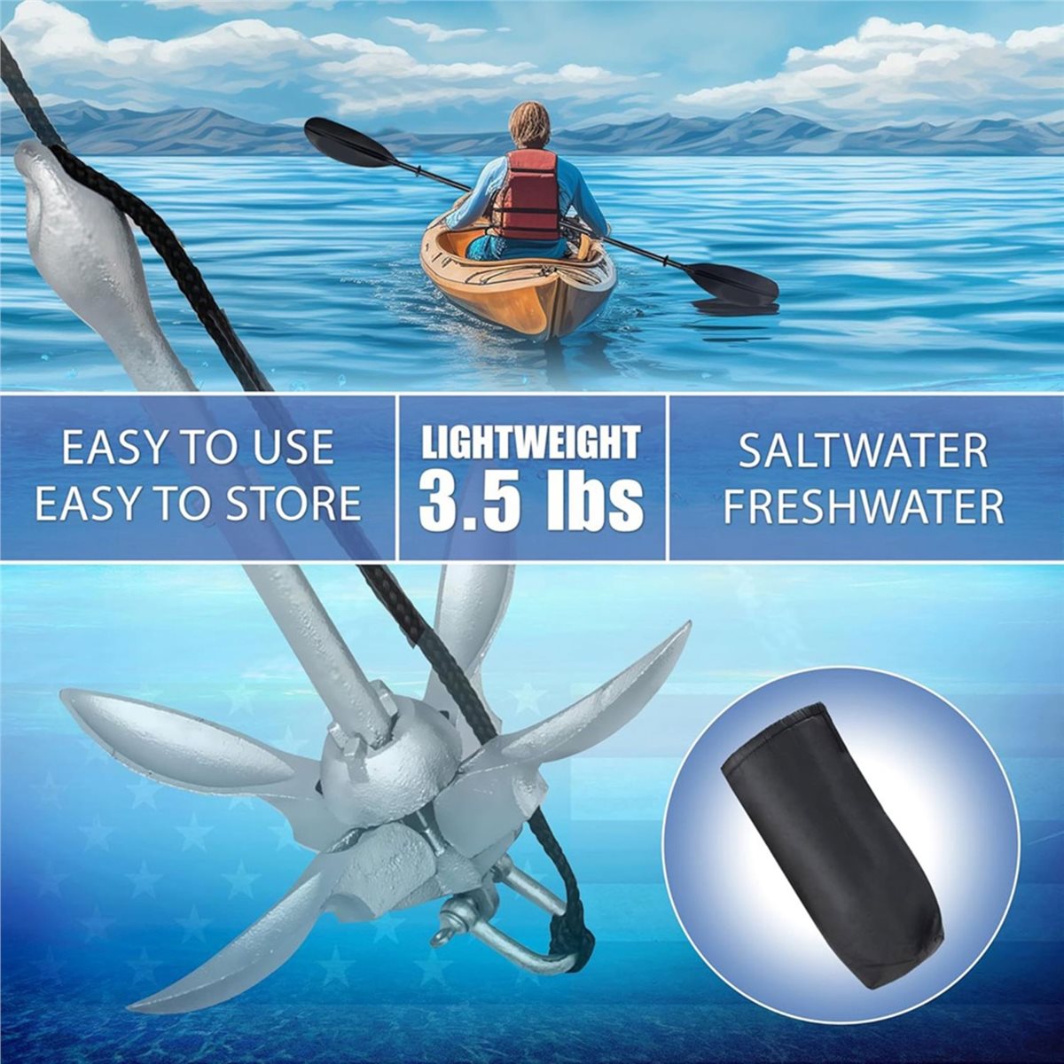 Fishing Kayak Anchor - Duża Zniżka na Kotwicę do Kajaka,